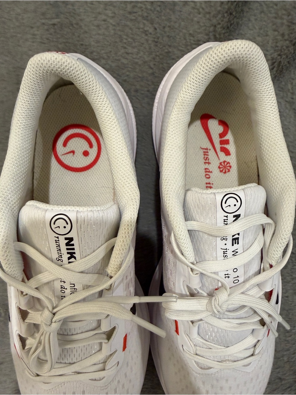 Nike Air Winflo 10 White Black Light Crimson Size 10M DV4022-100 Clean No Box - Picture 8 of 9